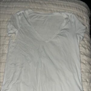 White V-Neck lululemon casualT-Shirt